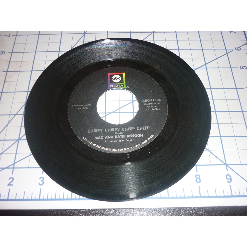 Mac and Katie Kissoon Chirpy Chirpy Cheep Cheep 7" 45 RPM ABC-11306 Vinyl Record